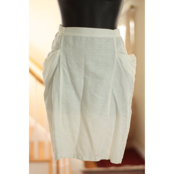 MM6 Maison Martin Margiela Solid White Skirt - Picture 1 of 5